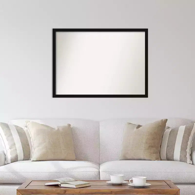 Miroir mural étroit Avon noir, non biseauté, 40" x 29"
