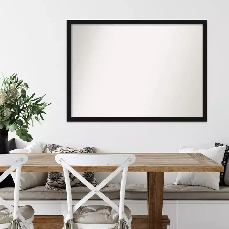 Miroir mural étroit Avon noir, non biseauté, 40" x 29"