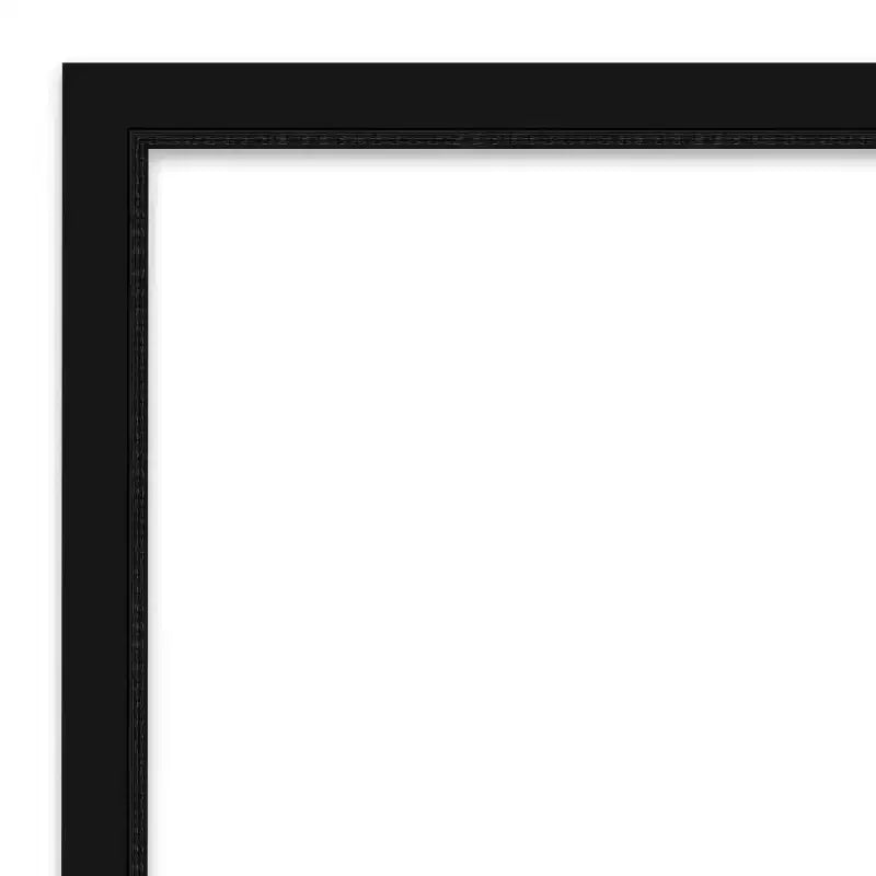 Miroir mural Avon noir étroit de 20 po x 26 po, sans biseau