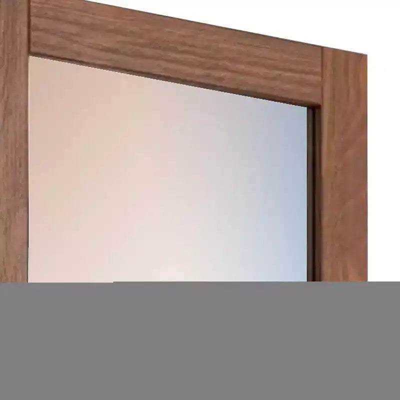 Miroir de commode, cadre rectangulaire, bois de pin brésilien d'acajou