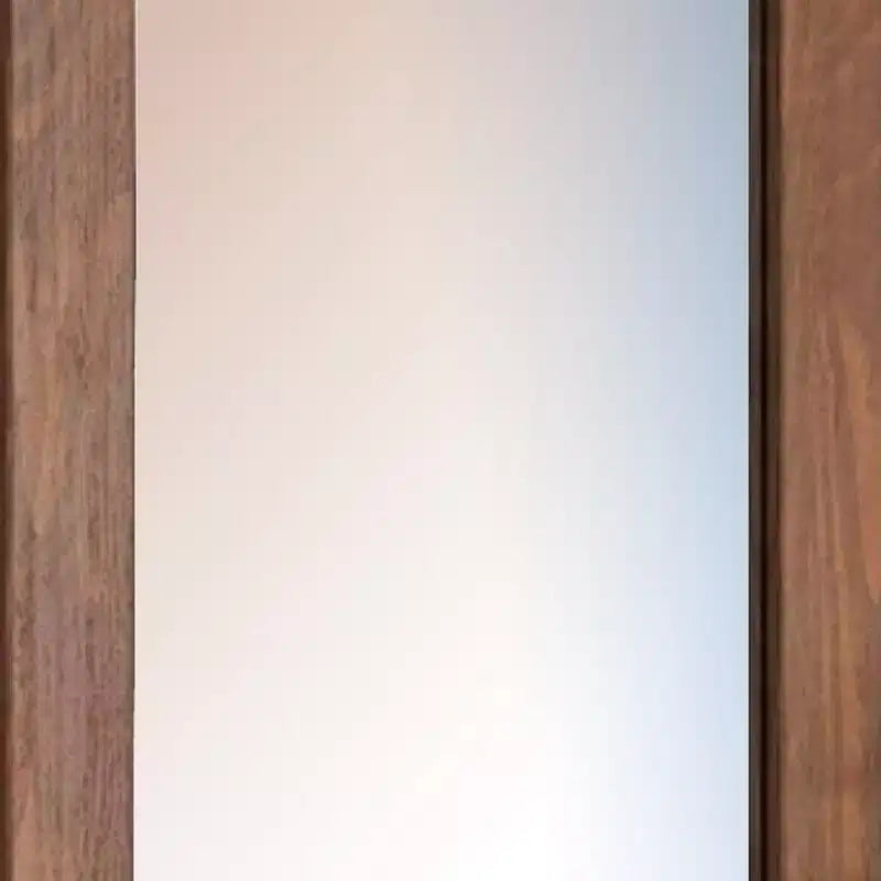 Miroir de commode, cadre rectangulaire, bois de pin brésilien d'acajou