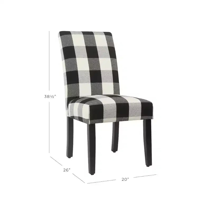 Lot de 2 chaises de salle à manger Parsons noires